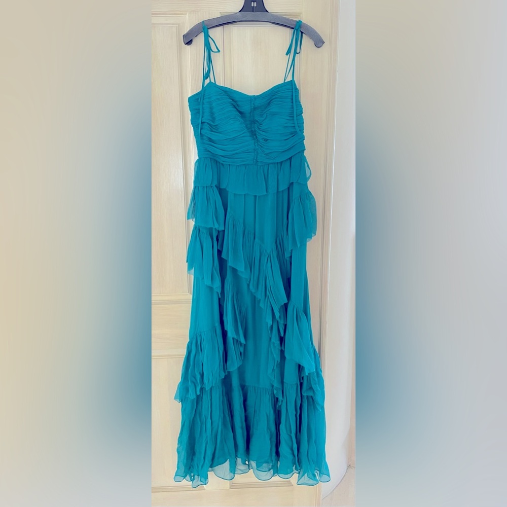 Ulla Johnson Teal Ruffled Dress
